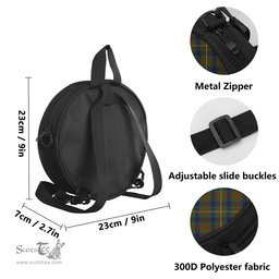 Scottish Fraser Hunting Tartan Round Crossbody Bags - Round Purse with Family Crest Scottish Plaid Tartan Plaid - ScotsTee - scotstee.com