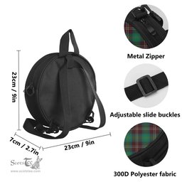 Scottish Chisholm Hunting Ancient Tartan Round Crossbody Bags - Round Purse with Family Crest Scottish Plaid Tartan Plaid - ScotsTee - scotstee.com