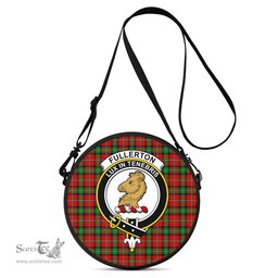 Scottish Fullerton Tartan Round Crossbody Bags - Round Purse with Family Crest Scottish Plaid Tartan Plaid - ScotsTee - scotstee.com
