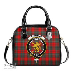 Scottish Cumming Modern Tartan Shoulder Handbags with Family Crest Scottish Plaid Tartan Plaid - ScotsTee - scotstee.com