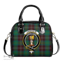 Scottish Chisholm Hunting Ancient Tartan Shoulder Handbags with Family Crest Scottish Plaid Tartan Plaid - ScotsTee - scotstee.com
