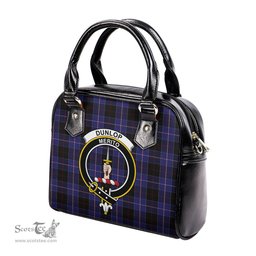 Scottish Dunlop Tartan Shoulder Handbags with Family Crest Scottish Plaid Tartan Plaid - ScotsTee - scotstee.com