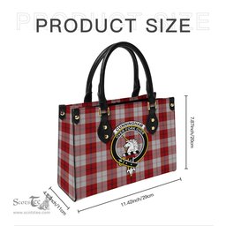 Scottish Cunningham Dress Tartan Leather Bag for Women with Family Crest Scottish Plaid Tartan Plaid - ScotsTee - scotstee.com