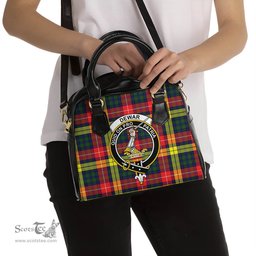 Scottish Dewar Tartan Shoulder Handbags with Family Crest Scottish Plaid Tartan Plaid - ScotsTee - scotstee.com
