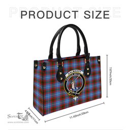 Scottish Dalmahoy Tartan Leather Bag for Women with Family Crest Scottish Plaid Tartan Plaid - ScotsTee - scotstee.com