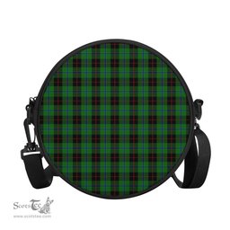 Scottish Douglas Black Tartan Round Crossbody Bags - Round Purse Scottish Plaid Tartan Plaid - ScotsTee - scotstee.com