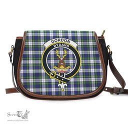 Scottish Gordon Dress Modern Tartan Saddle Crossbody Bag with Family Crest Scottish Plaid Tartan Plaid - ScotsTee - scotstee.com