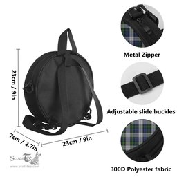Scottish Gordon Dress Tartan Round Crossbody Bags - Round Purse with Family Crest Scottish Plaid Tartan Plaid - ScotsTee - scotstee.com