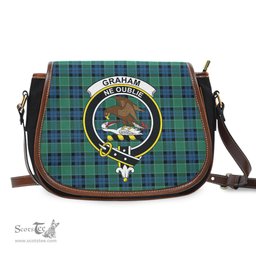 Scottish Graham of Menteith Ancient Tartan Saddle Crossbody Bag with Family Crest Scottish Plaid Tartan Plaid - ScotsTee - scotstee.com