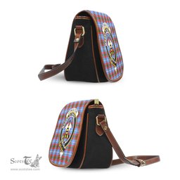 Scottish Congilton Tartan Saddle Crossbody Bag with Family Crest Scottish Plaid Tartan Plaid - ScotsTee - scotstee.com