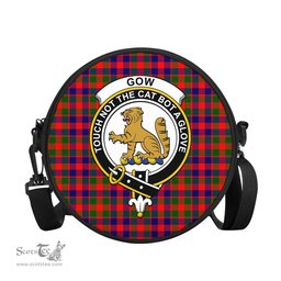 Scottish Gow Modern Tartan Round Crossbody Bags - Round Purse with Family Crest Scottish Plaid Tartan Plaid - ScotsTee - scotstee.com