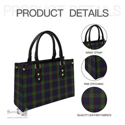 Scottish Cunningham Hunting Tartan Leather Bag for Women Scottish Plaid Tartan Plaid - ScotsTee - scotstee.com