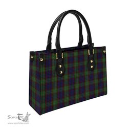 Scottish Cunningham Hunting Tartan Leather Bag for Women Scottish Plaid Tartan Plaid - ScotsTee - scotstee.com