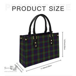 Scottish Cunningham Hunting Tartan Leather Bag for Women Scottish Plaid Tartan Plaid - ScotsTee - scotstee.com