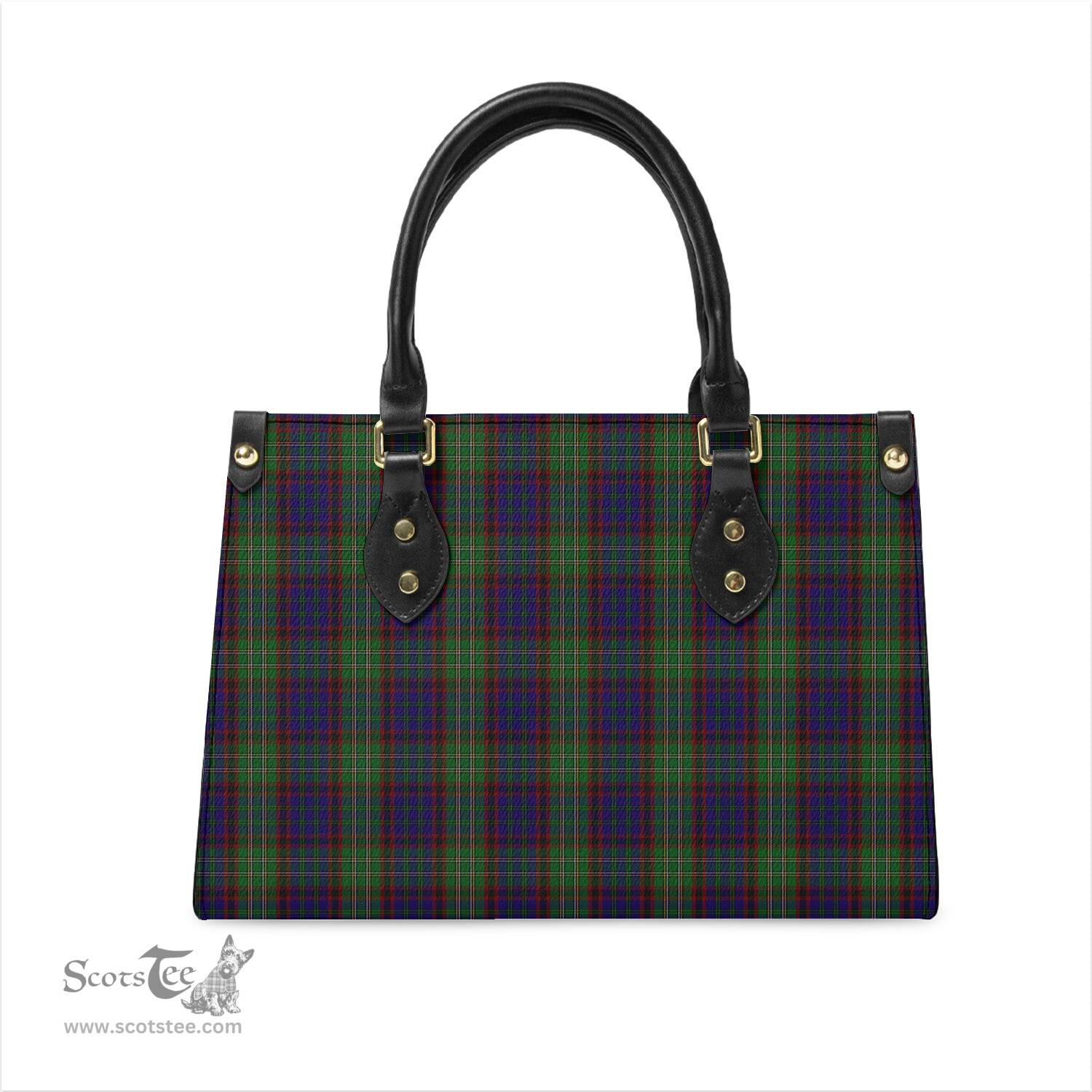 Scottish Cunningham Hunting Tartan Leather Bag for Women Scottish Plaid Tartan Plaid - ScotsTee - scotstee.com