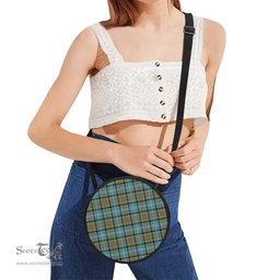 Scottish Cathcart Tartan Round Crossbody Bags - Round Purse Scottish Plaid Tartan Plaid - ScotsTee - scotstee.com