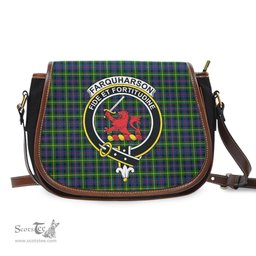 Scottish Farquharson Modern Tartan Saddle Crossbody Bag with Family Crest Scottish Plaid Tartan Plaid - ScotsTee - scotstee.com