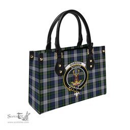 Scottish Gordon Dress Tartan Leather Bag for Women with Family Crest Scottish Plaid Tartan Plaid - ScotsTee - scotstee.com