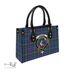 Scottish Cooper Tartan Leather Bag for Women with Family Crest Scottish Plaid Tartan Plaid - ScotsTee - scotstee.com