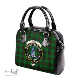 Scottish Ged Tartan Shoulder Handbags with Family Crest Scottish Plaid Tartan Plaid - ScotsTee - scotstee.com