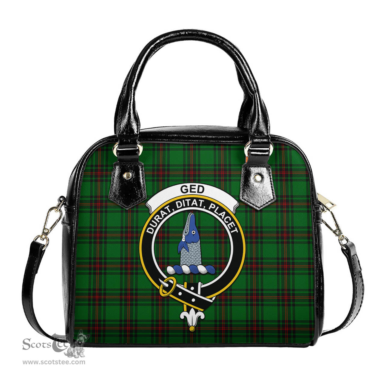 Scottish Ged Tartan Shoulder Handbags with Family Crest Scottish Plaid Tartan Plaid - ScotsTee - scotstee.com