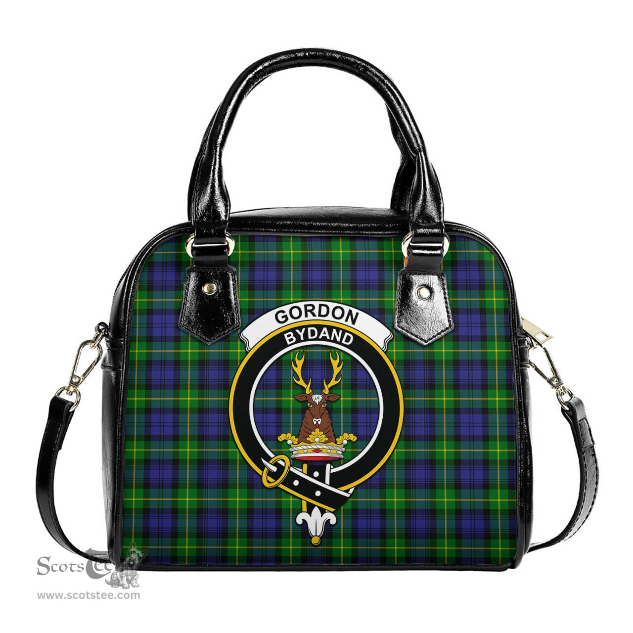 Scottish Gordon Modern Tartan Shoulder Handbags with Family Crest Scottish Plaid Tartan Plaid - ScotsTee - scotstee.com