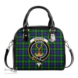 Scottish Gordon Modern Tartan Shoulder Handbags with Family Crest Scottish Plaid Tartan Plaid - ScotsTee - scotstee.com