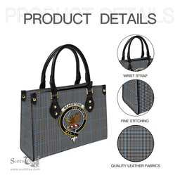 Scottish Gladstone Tartan Leather Bag for Women with Family Crest Scottish Plaid Tartan Plaid - ScotsTee - scotstee.com