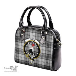 Scottish Glen Tartan Shoulder Handbags with Family Crest Scottish Plaid Tartan Plaid - ScotsTee - scotstee.com