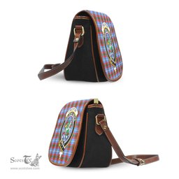 Scottish Crichton Tartan Saddle Crossbody Bag with Family Crest Scottish Plaid Tartan Plaid - ScotsTee - scotstee.com