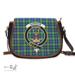 Scottish Gordon Old Ancient Tartan Saddle Crossbody Bag with Family Crest Scottish Plaid Tartan Plaid - ScotsTee - scotstee.com