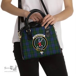 Scottish Colquhoun Tartan Shoulder Handbags with Family Crest Scottish Plaid Tartan Plaid - ScotsTee - scotstee.com