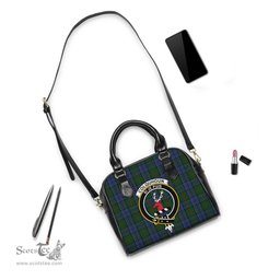 Scottish Colquhoun Tartan Shoulder Handbags with Family Crest Scottish Plaid Tartan Plaid - ScotsTee - scotstee.com