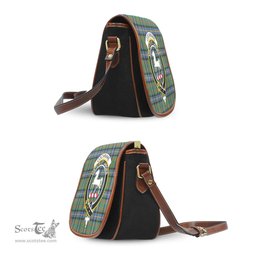 Scottish Cochrane Ancient Tartan Saddle Crossbody Bag with Family Crest Scottish Plaid Tartan Plaid - ScotsTee - scotstee.com