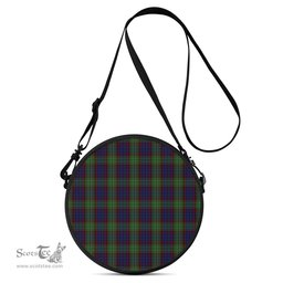 Scottish Cunningham Hunting Tartan Round Crossbody Bags - Round Purse Scottish Plaid Tartan Plaid - ScotsTee - scotstee.com