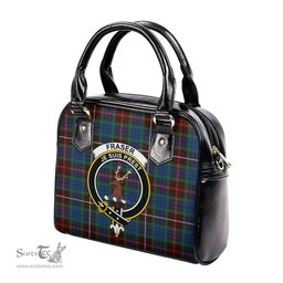 Scottish Fraser Hunting Ancient Tartan Shoulder Handbags with Family Crest Scottish Plaid Tartan Plaid - ScotsTee - scotstee.com