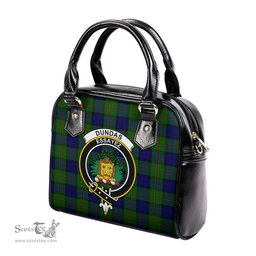 Scottish Dundas Modern Tartan Shoulder Handbags with Family Crest Scottish Plaid Tartan Plaid - ScotsTee - scotstee.com