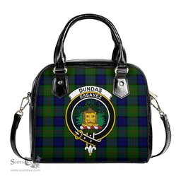 Scottish Dundas Modern Tartan Shoulder Handbags with Family Crest Scottish Plaid Tartan Plaid - ScotsTee - scotstee.com