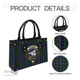 Scottish Galbraith Tartan Leather Bag for Women with Family Crest Scottish Plaid Tartan Plaid - ScotsTee - scotstee.com