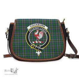 Scottish Cockburn Tartan Saddle Crossbody Bag with Family Crest Scottish Plaid Tartan Plaid - ScotsTee - scotstee.com