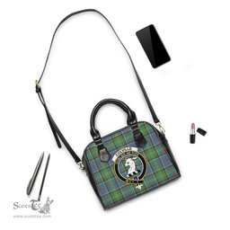 Scottish Colville Tartan Shoulder Handbags with Family Crest Scottish Plaid Tartan Plaid - ScotsTee - scotstee.com