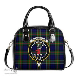 Scottish Colquhoun Modern Tartan Shoulder Handbags with Family Crest Scottish Plaid Tartan Plaid - ScotsTee - scotstee.com
