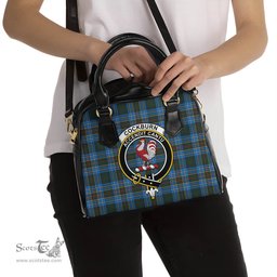 Scottish Cockburn Modern Tartan Shoulder Handbags with Family Crest Scottish Plaid Tartan Plaid - ScotsTee - scotstee.com