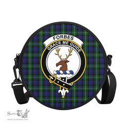 Scottish Forbes Tartan Round Crossbody Bags - Round Purse with Family Crest Scottish Plaid Tartan Plaid - ScotsTee - scotstee.com