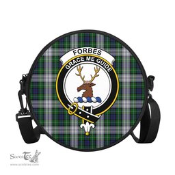 Scottish Forbes Dress Tartan Round Crossbody Bags - Round Purse with Family Crest Scottish Plaid Tartan Plaid - ScotsTee - scotstee.com