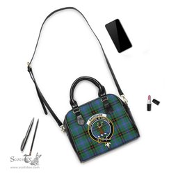Scottish Davidson Ancient Tartan Shoulder Handbags with Family Crest Scottish Plaid Tartan Plaid - ScotsTee - scotstee.com