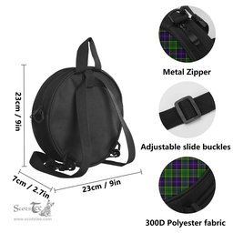 Scottish Forsyth Modern Tartan Round Crossbody Bags - Round Purse with Family Crest Scottish Plaid Tartan Plaid - ScotsTee - scotstee.com