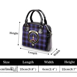 Scottish Dunlop Modern Tartan Shoulder Handbags with Family Crest Scottish Plaid Tartan Plaid - ScotsTee - scotstee.com