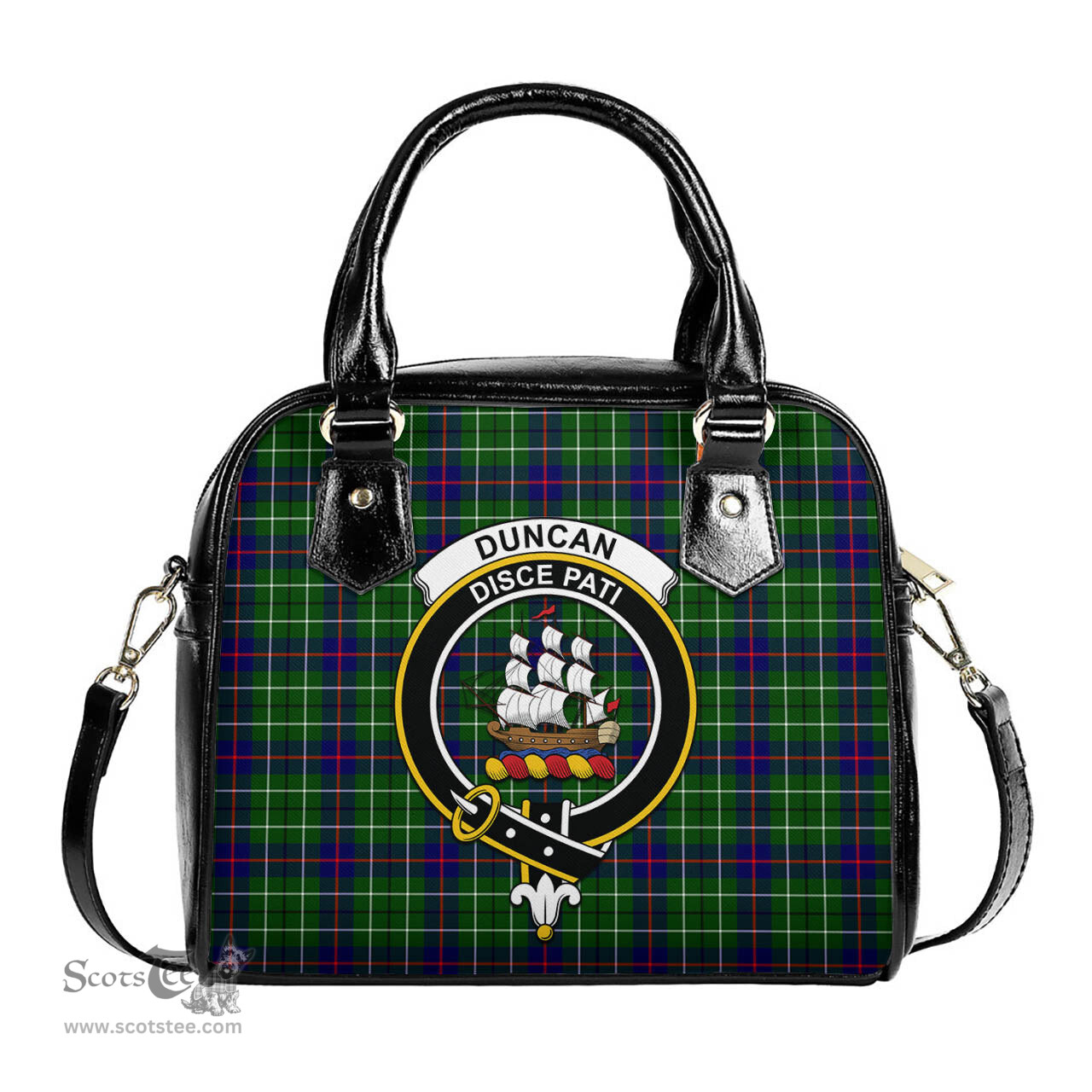 Scottish Duncan Modern Tartan Shoulder Handbags with Family Crest Scottish Plaid Tartan Plaid - ScotsTee - scotstee.com