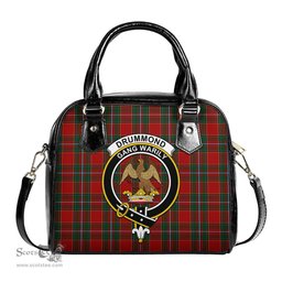 Scottish Drummond Ancient Tartan Shoulder Handbags with Family Crest Scottish Plaid Tartan Plaid - ScotsTee - scotstee.com